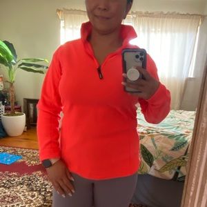 Sporty fleece quarter zip jacket